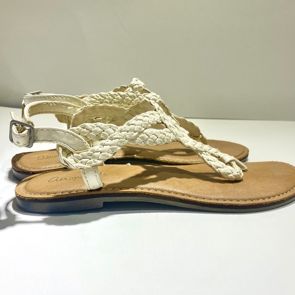 White Braided Aeropostale Sandals - Picture 2 of 2